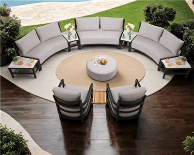 Aluminum Curved Sofa