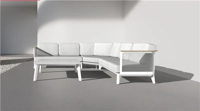 Aluminum Sofa With Cushions