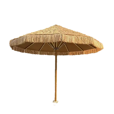 Straw Outdoor Sunshade Umbrella